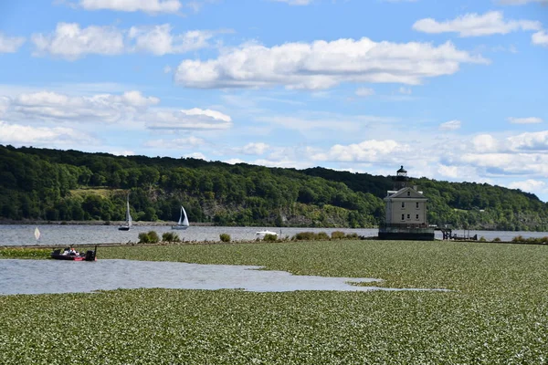 Rondout Lighthouse Aan Hudson River Kingston New York — Stockfoto