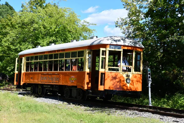 Kingston Agosto Johnstown Traction Company Trolley 358 Trolley Museum New —  Fotos de Stock