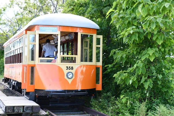 Kingston Agosto Johnstown Traction Company Trolley 358 Trolley Museum New —  Fotos de Stock