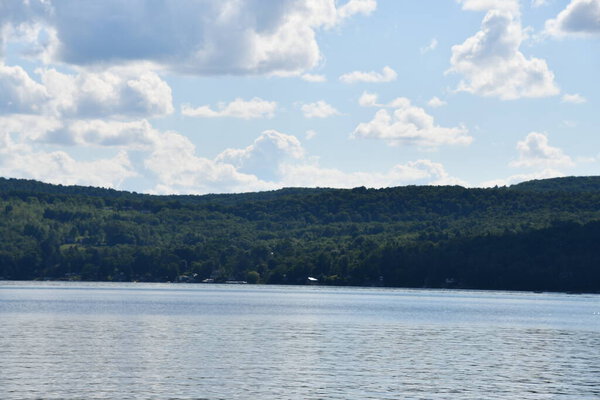 View of Otsego Lake from Glimmerglass State Park in Cooperstown, New York