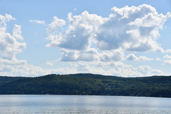 View of Otsego Lake from Glimmerglass State Park in Cooperstown, New York