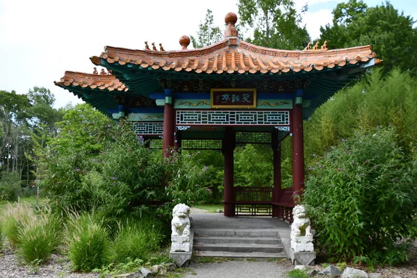Katonah Ago Pavilhão Chinês Amizade Jardim Cultura Lasdon Park Arboreto — Fotografia de Stock