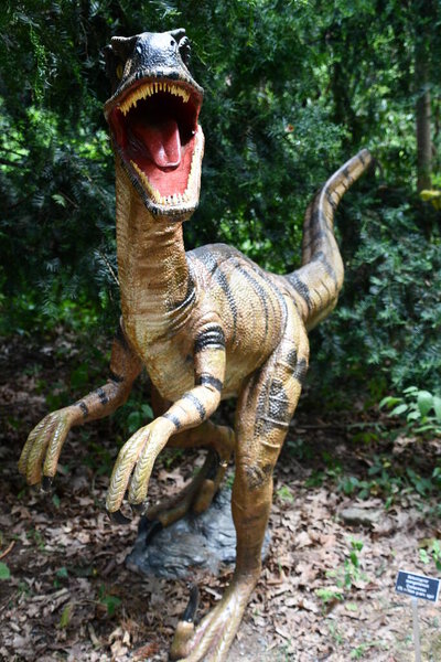 KATONAH, NY - AUG 15: Dinosaur Garden at Lasdon Park and Arboretum in Katonah, New York, as seen on Aug 15, 2020.