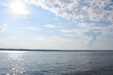 New York, Romulus 'taki Samson Eyalet Parkı' ndan Seneca Gölü manzarası