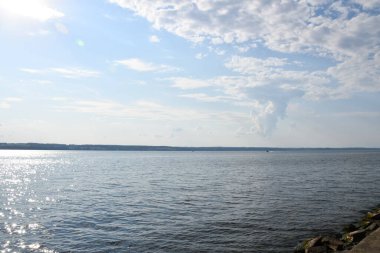 New York, Romulus 'taki Samson Eyalet Parkı' ndan Seneca Gölü manzarası