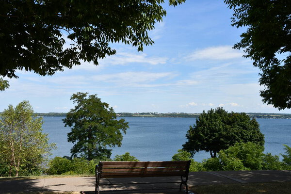 View of Seneca Lake from Geneva, New York