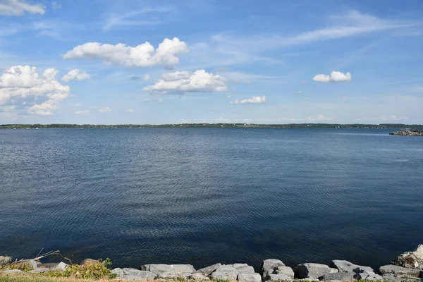 Вид Озеро Сенека Женеви Нью Йорк — стокове фото