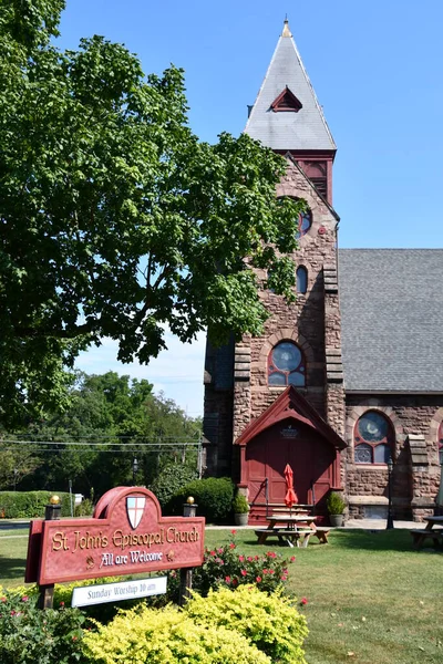 Clifton Spres Aug Johns Episcopal Church Clifton Springs New York — 스톡 사진