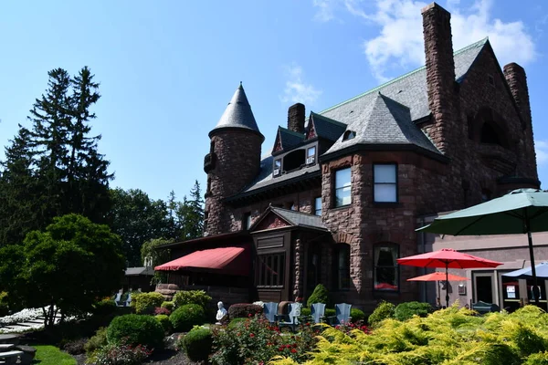 日内瓦 Aug 纽约日内瓦贝尔赫斯特城堡 见于2020年8月22日 它曾是塞内卡湖沿岸的一个私人住宅 — 图库照片