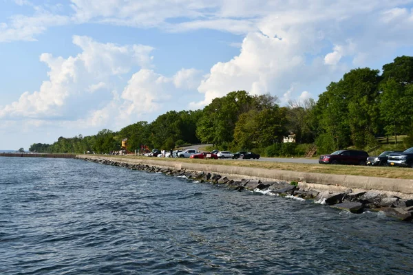 Widok Jezioro Seneca Samson State Park Romulus Nowy Jork — Zdjęcie stockowe