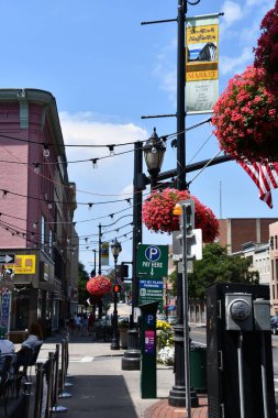 BINGHAMTON, NY - 23 AUG: 23 Ağustos 2020 'de Binghamton, New York' ta Court Street.