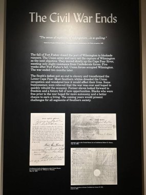 WILMINGTON, NC - 19 Nisan 2025 'te Wilmington, Kuzey Carolina' daki Cape Fear Museum of History and Science 'da sergi.