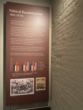 WILMINGTON, NC - 19 Nisan 2025 'te Wilmington, Kuzey Carolina' daki Cape Fear Museum of History and Science 'da sergi.