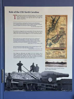 WILMINGTON, NC - 19 Nisan 2025 'te Wilmington, Kuzey Carolina' da görülen USS North Carolina.