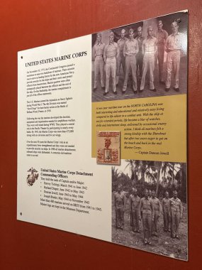 WILMINGTON, NC - 19 Nisan 2025 'te Wilmington, Kuzey Carolina' da görülen USS North Carolina.