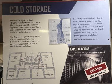 WILMINGTON, NC - 19 Nisan 2025 'te Wilmington, Kuzey Carolina' da görülen USS North Carolina.