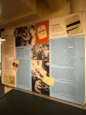 WILMINGTON, NC - 19 Nisan 2025 'te Wilmington, Kuzey Carolina' da görülen USS North Carolina.