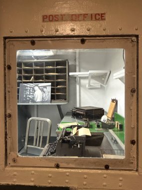 WILMINGTON, NC - 19 Nisan 2025 'te Wilmington, Kuzey Carolina' da görülen USS North Carolina.