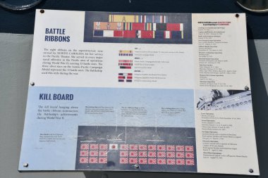 WILMINGTON, NC - 19 Nisan 2025 'te Wilmington, Kuzey Carolina' da görülen USS North Carolina.