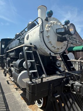 WILMINGTON, NC - 19 Nisan 2025 'te Kuzey Carolina' daki Wilmington Demiryolu Müzesi.