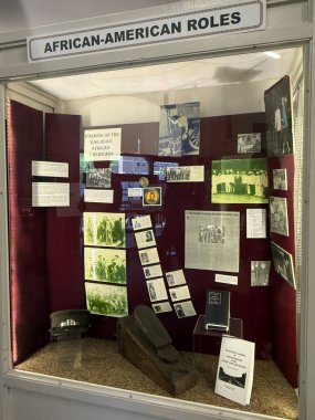 WILMINGTON, NC - 19 Nisan 2025 'te Kuzey Carolina' daki Wilmington Demiryolu Müzesi.