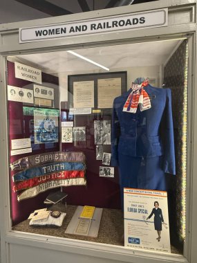 WILMINGTON, NC - 19 Nisan 2025 'te Kuzey Carolina' daki Wilmington Demiryolu Müzesi.