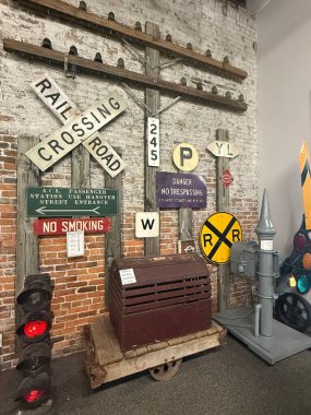 WILMINGTON, NC - 19 Nisan 2025 'te Kuzey Carolina' daki Wilmington Demiryolu Müzesi.