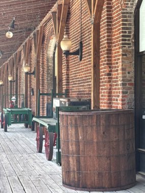 WILMINGTON, NC - 19 Nisan 2025 'te Kuzey Carolina' daki Wilmington Demiryolu Müzesi.