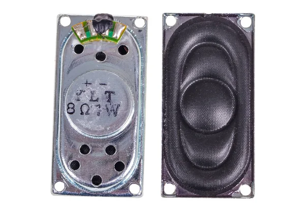 Small audio speaker isolated on white background — Stock Photo, Image