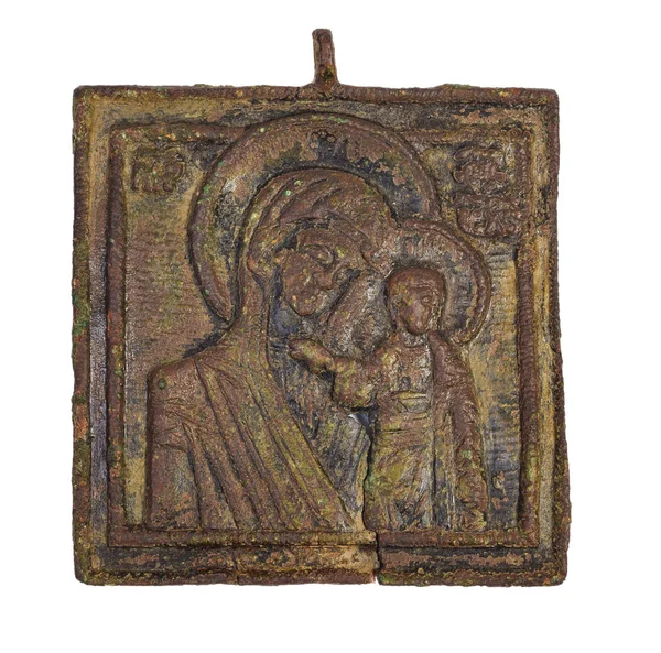 Kazan'ın eski Rus bakır ikonu 18.