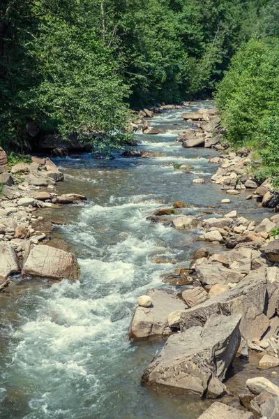 Río en las montañas Cárpatas — Foto de Stock