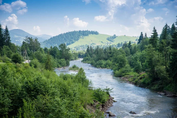 Rzeka w Karpatach — Zdjęcie stockowe