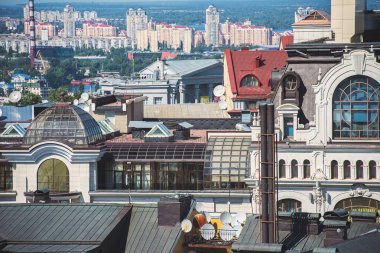 Kiev Ukrayna, üstten görünüm başkenti