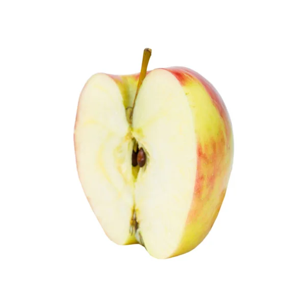 Mezza mela isolata su bianco — Foto Stock