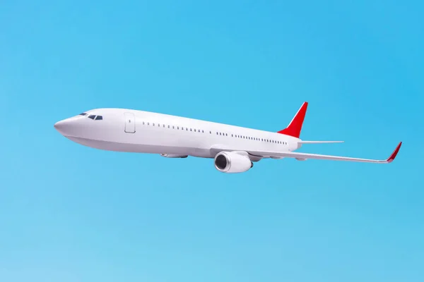 Beyaz yolcu uçağı — Stok fotoğraf