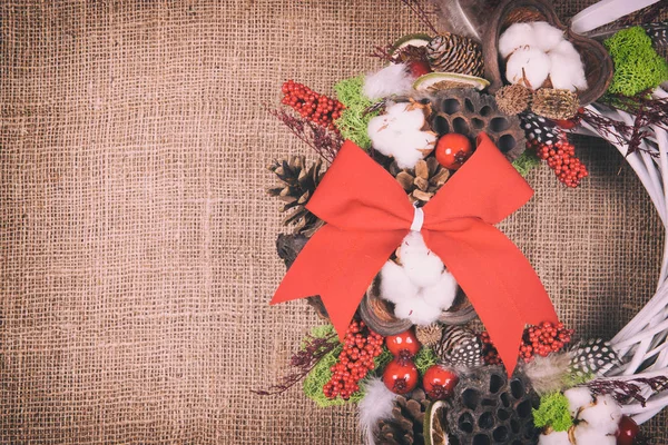 Hermosa corona de Navidad — Foto de Stock