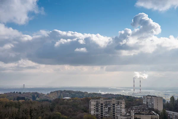 Visa från höjderna av Kiev — Stockfoto