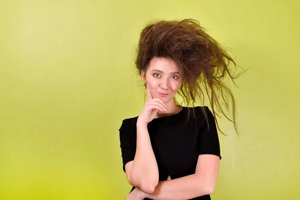 Girl with a strange hair style — Stock Photo, Image