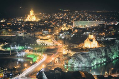 Geceleri Tiflis üstten görünüm