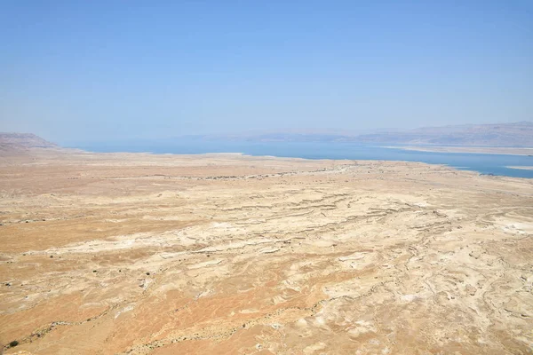 Widok z góry z twierdzy Masada — Zdjęcie stockowe