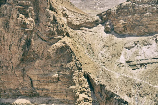 Widok Góry Twierdzy Masada Pustyni Judzkiej Morze Martwe — Zdjęcie stockowe