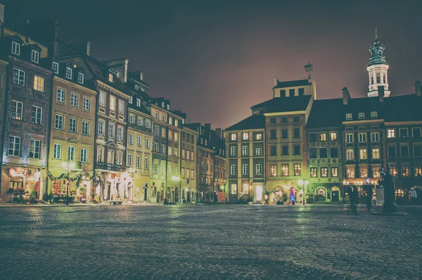 Warsaw at night — Stock Photo, Image