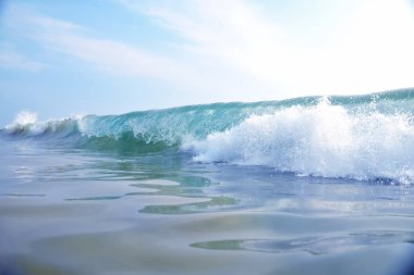 tropikal kıyı üzerinde büyük dalgalar