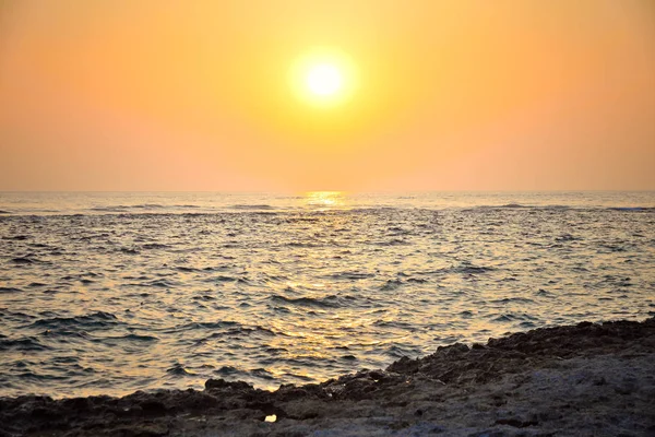 Puesta Sol Sobre Océano Índico Sri Lanka — Foto de Stock