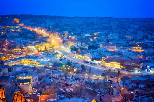 Paisaje urbano nocturno Goreme —  Fotos de Stock