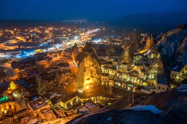 Ciudad Goreme en la noche —  Fotos de Stock