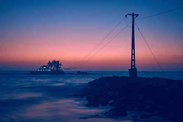 Hermoso paisaje marino nocturno — Foto de Stock