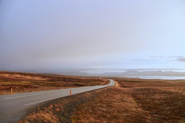 İzlanda'da asfalt yol