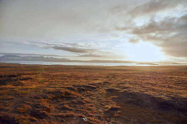 Morgon landskapet på Island — Stockfoto