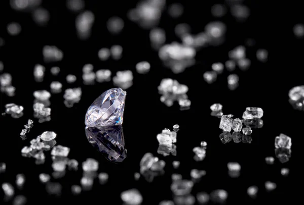Gyémánt fekete háttér — Stock Fotó